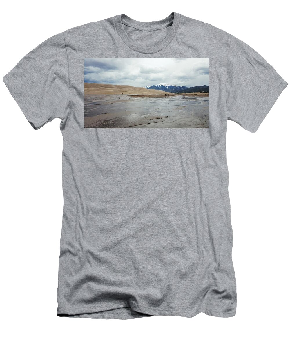 Great Sand Dunes National Park T-Shirt featuring the photograph Storm over Sand Dunes by William Slider