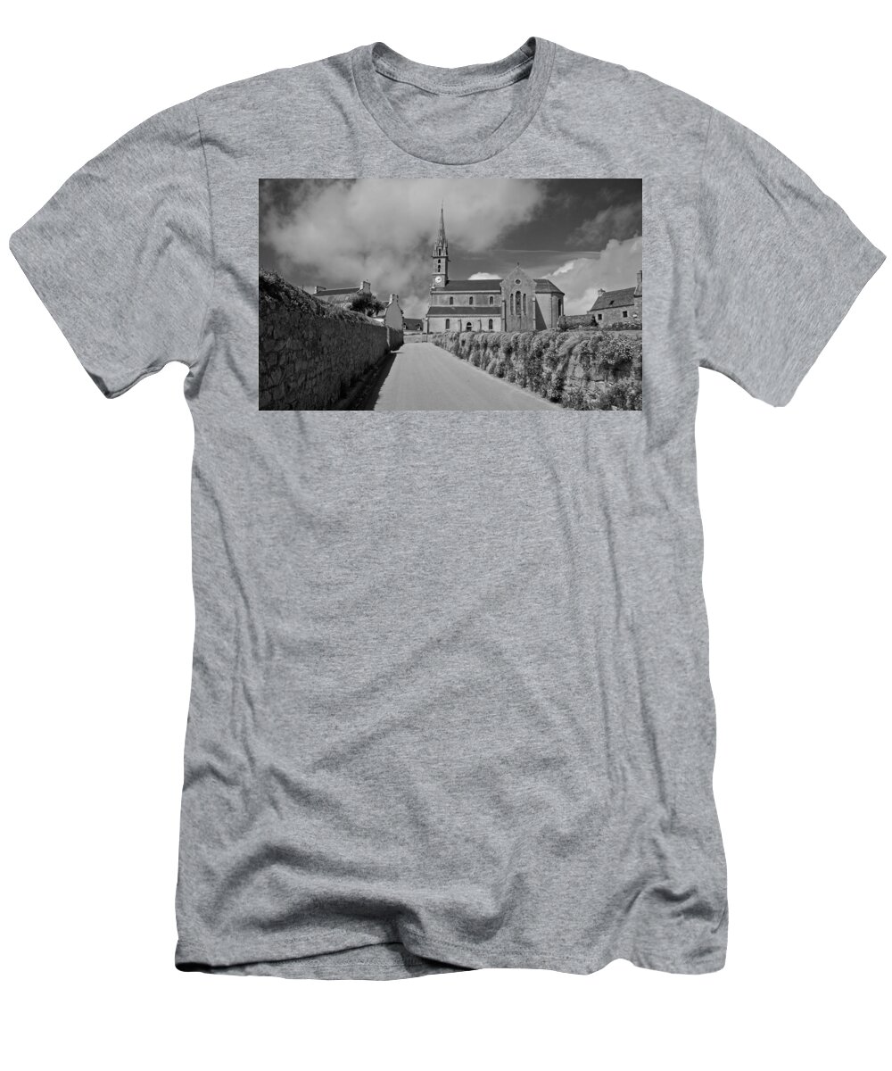 Ile De Batz T-Shirt featuring the photograph Straight to the Church by Eric Tressler