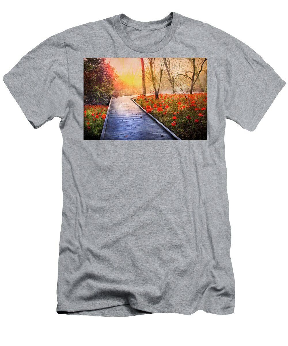 Appalachia T-Shirt featuring the photograph Stroll into the Garden by Debra and Dave Vanderlaan