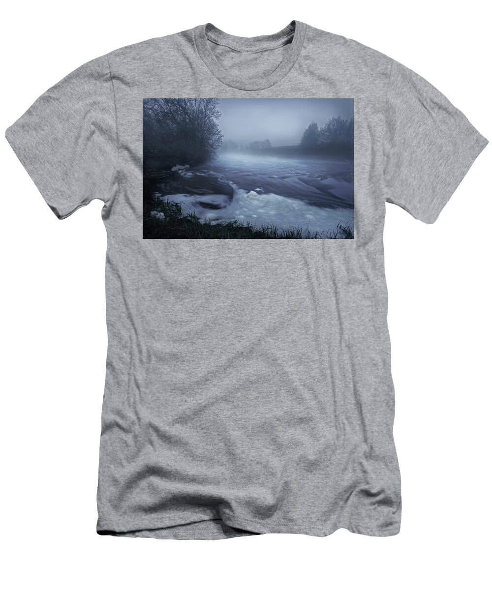 River T-Shirt featuring the photograph Sturgeon River by Dan Jurak