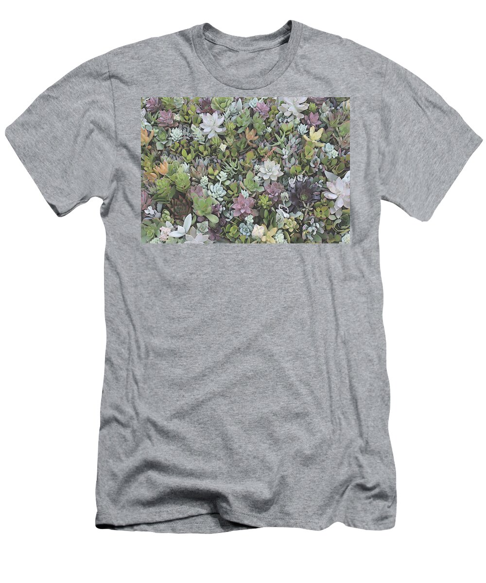 Succulents T-Shirt featuring the digital art Succulent 8 by David Hansen