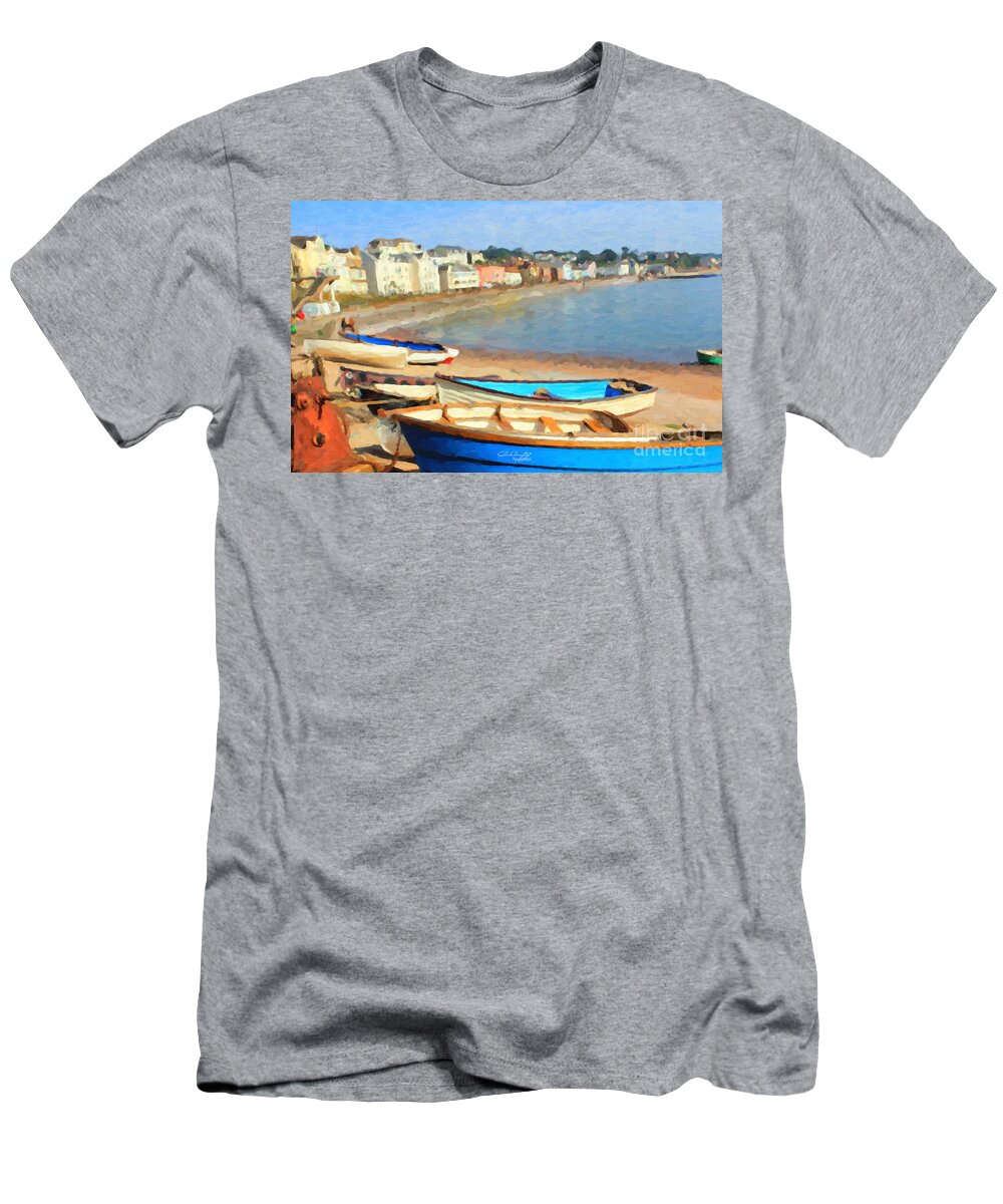 Summer T-Shirt featuring the painting Summer in Dawlish by Chris Armytage