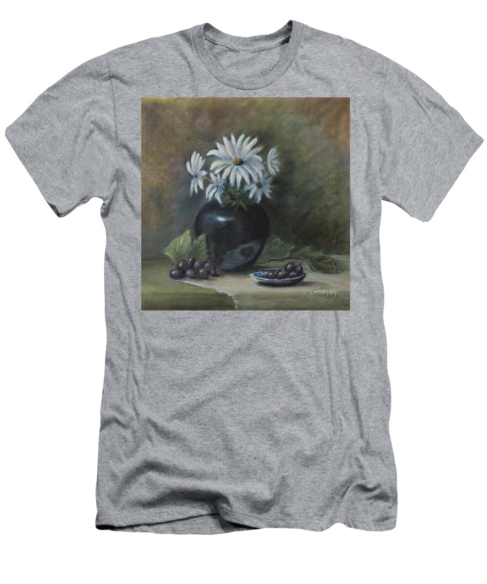 Daisy T-Shirt featuring the painting Summer's Delight by Katalin Luczay