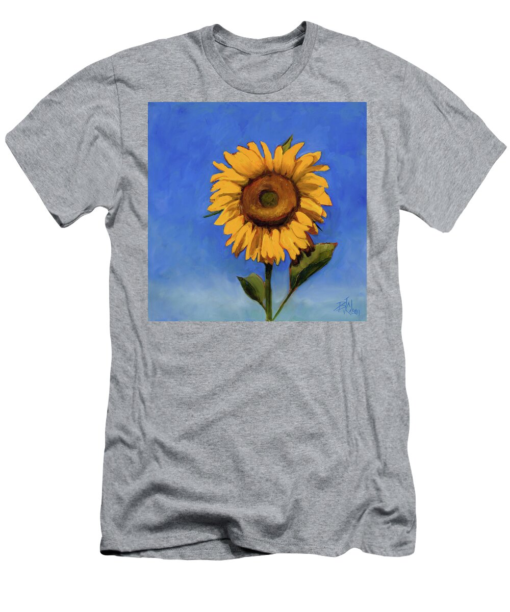Sunflower T-Shirt featuring the painting Summertime by Billie Colson
