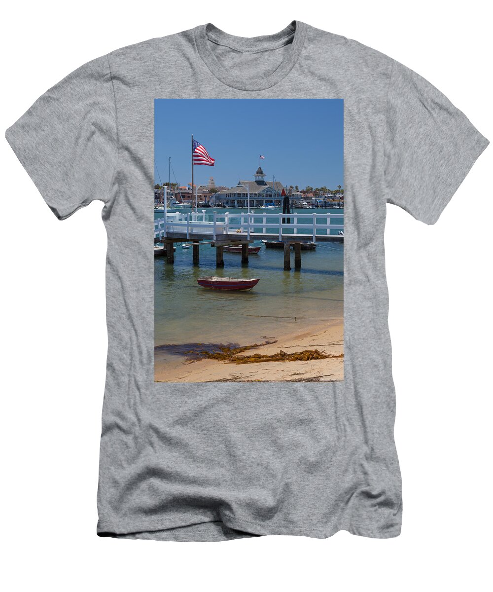 Newport Beach T-Shirt featuring the photograph Summertime in Newport Beach Harbor by Cliff Wassmann