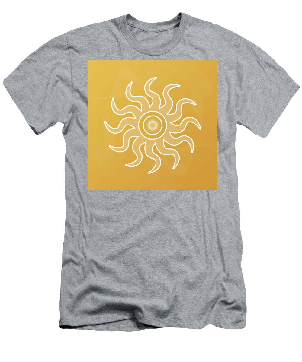 Abstract T-Shirt featuring the digital art Sun Salutation by Sallie Keys