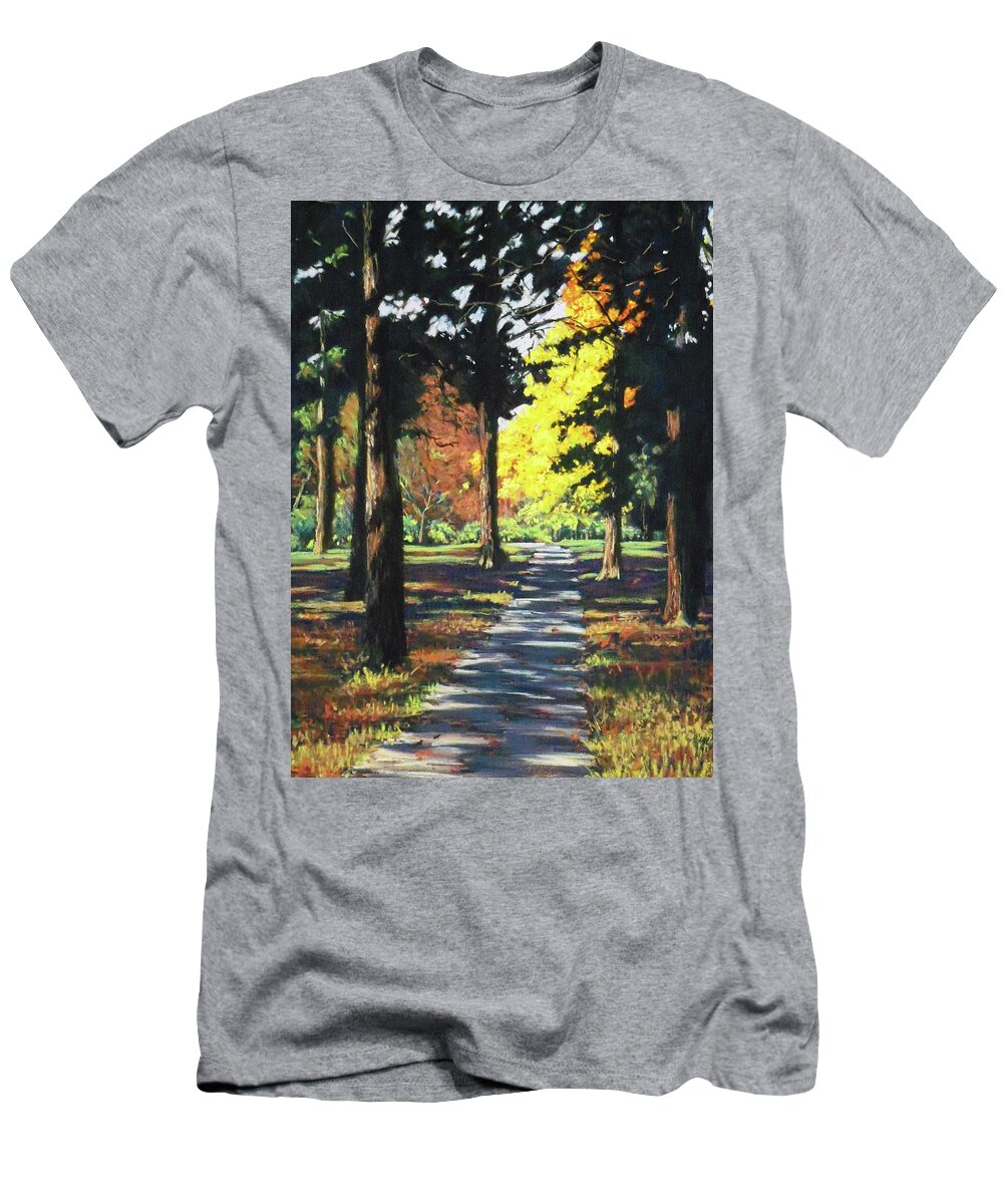 Landscape T-Shirt featuring the pastel Sun-Shade Path by Diana Colgate