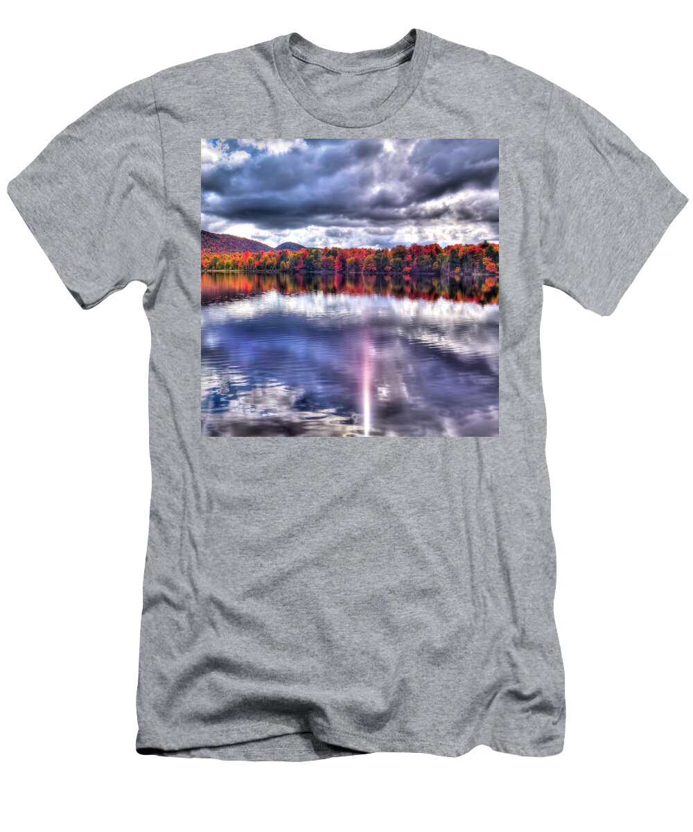 Sun Streaks On West Lake T-Shirt featuring the photograph Sun Streaks on West Lake by David Patterson
