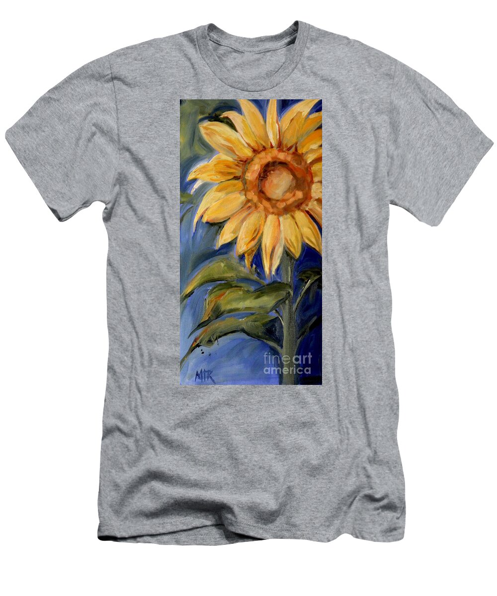 Sunflower T-Shirt featuring the painting Sunflower Oil Painting by Maria Reichert