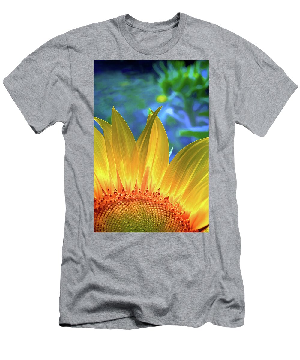 Flower T-Shirt featuring the digital art Sunflower Sunshine by Pennie McCracken