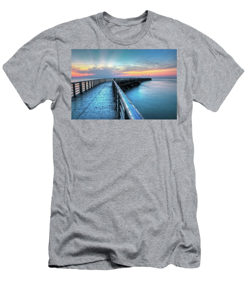 Sebastian Inlet T-Shirt featuring the photograph Sunrise At Sebastian Inlet by Carol Montoya