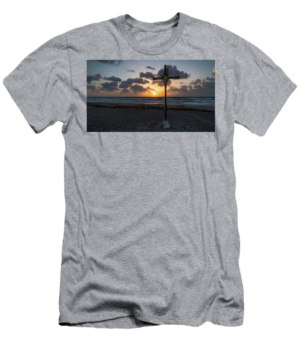 Florida T-Shirt featuring the photograph Sunrise Easter Cross Delray Beach Florida by Lawrence S Richardson Jr