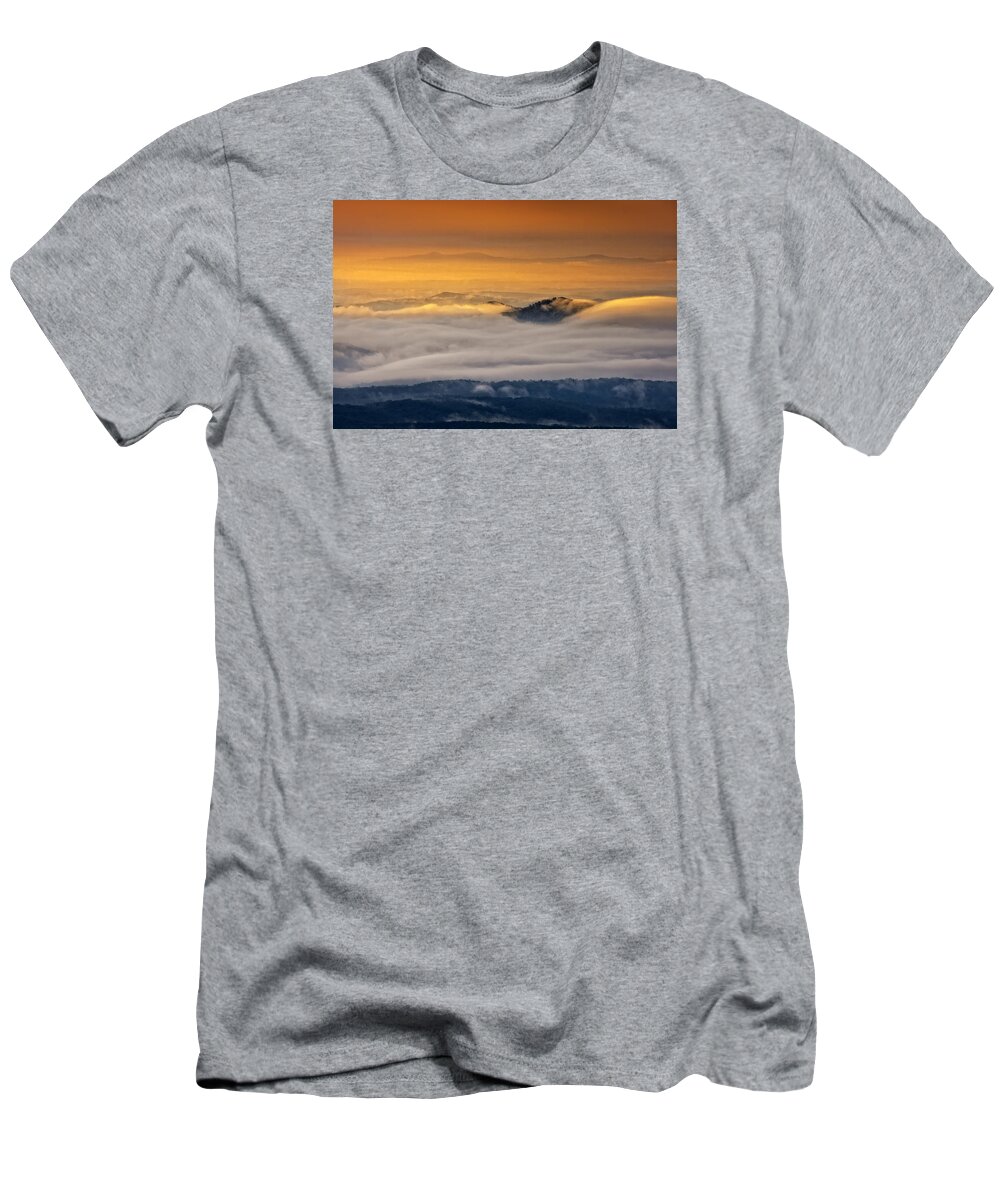 Sunrise On The Blue Ridge Parkway T-Shirt featuring the photograph Sunrise on the Blue Ridge Parkway by Ken Barrett