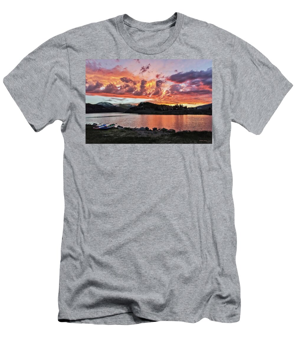 Lake Dillon T-Shirt featuring the photograph Sunset at Summit Cove by Stephen Johnson