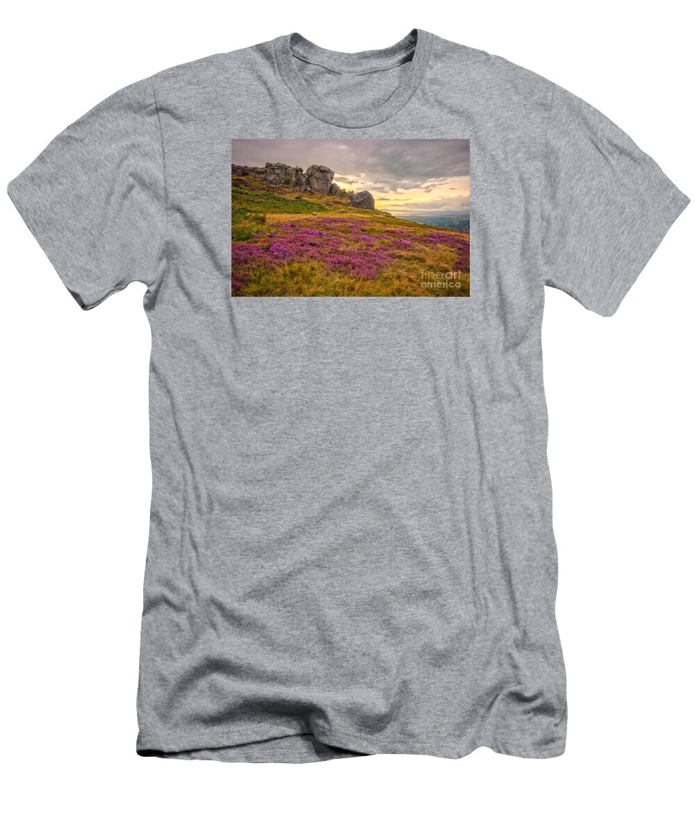 Airedale T-Shirt featuring the photograph Sunset by Cow and Calf Rocks by Mariusz Talarek