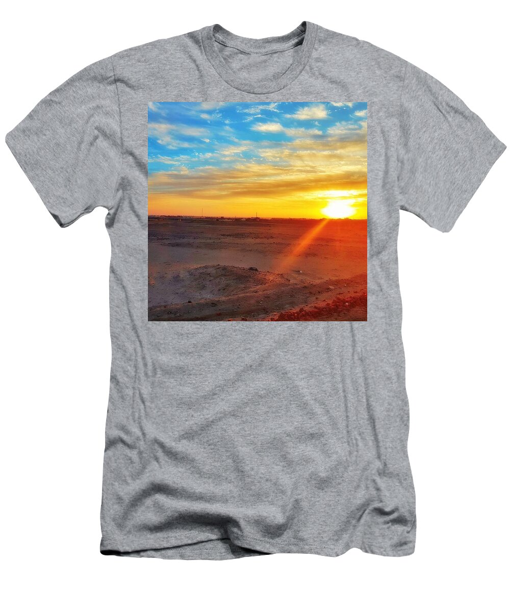 Sunset T-Shirt featuring the photograph Sunset in Egypt by Usman Idrees