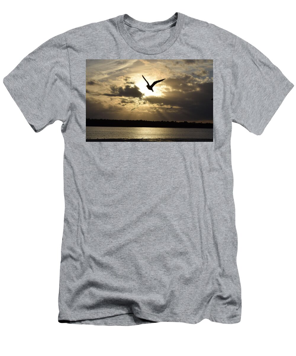 Sunset T-Shirt featuring the photograph Sunset on Sanibel by Jim Bennight