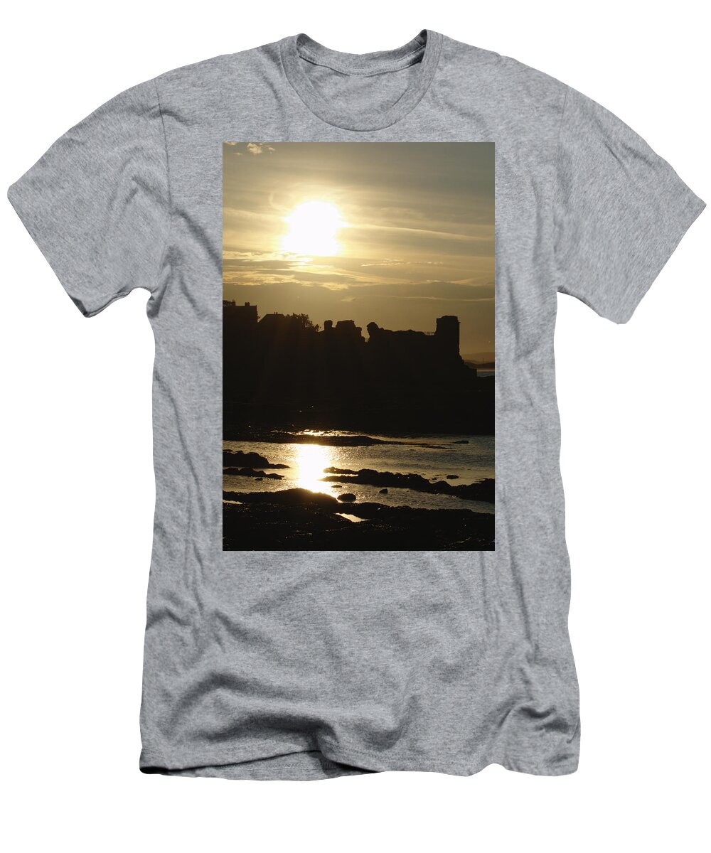 Sun T-Shirt featuring the photograph Sunshine Over Castle by Adrian Wale