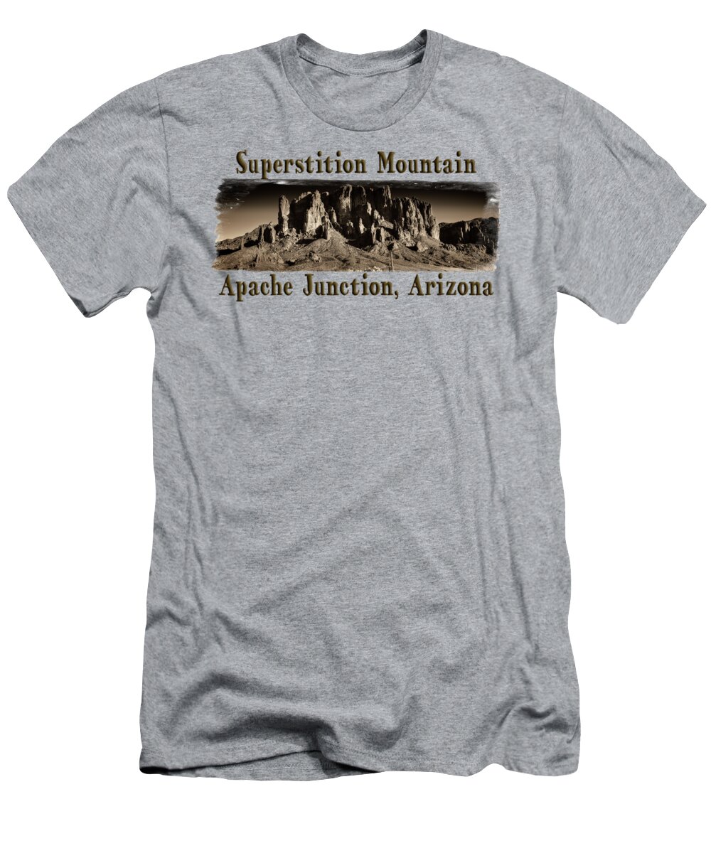 Arizona T-Shirt featuring the photograph Superstition Mountain by Roger Passman