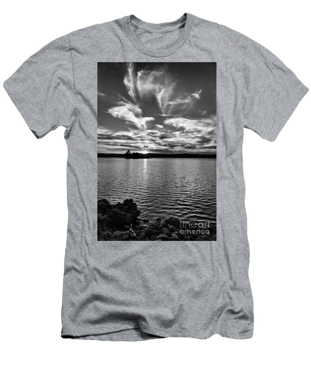 Tablerock T-Shirt featuring the photograph Tablerock Lake 1 by Dennis Hedberg