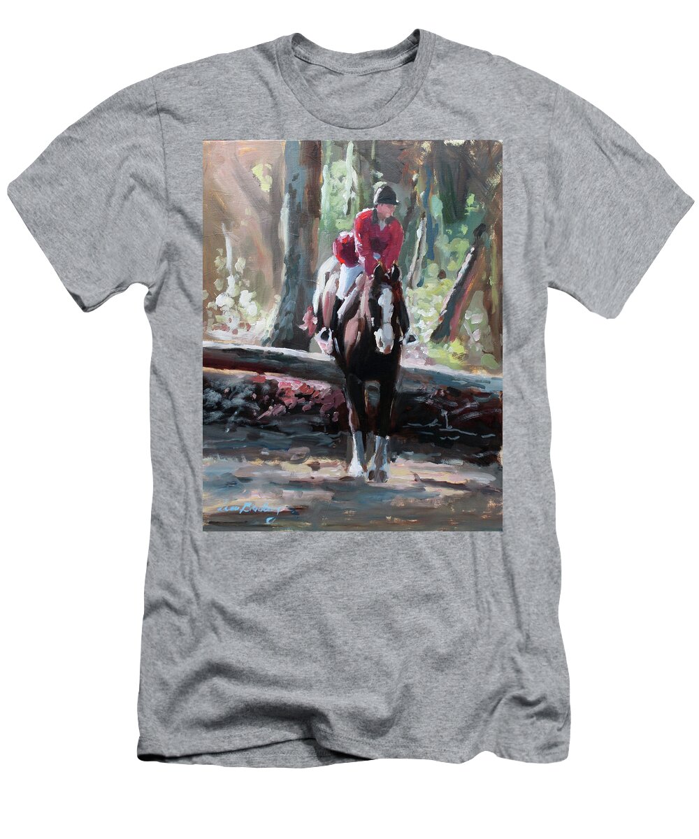 Horse T-Shirt featuring the painting Tally Ho by Susan Bradbury