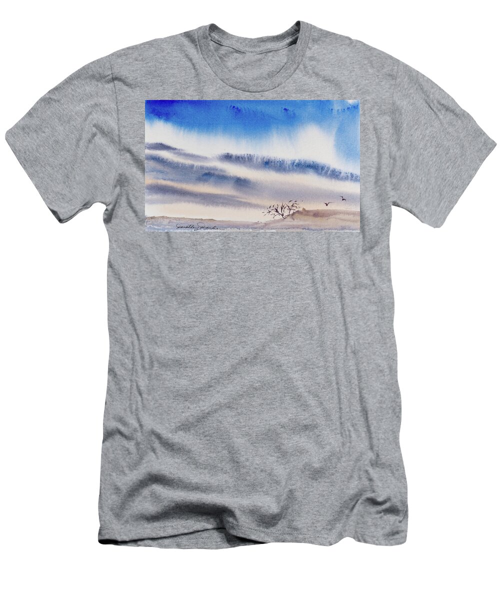 Australia T-Shirt featuring the painting Tasmanian skies never cease to amaze and delight. by Dorothy Darden