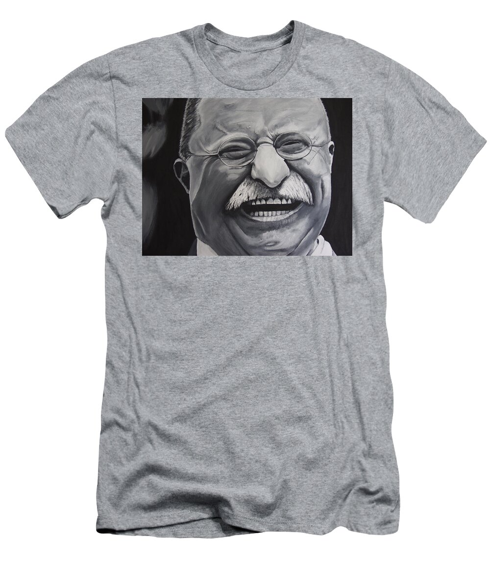 Famous T-Shirt featuring the painting Teddy Roosevelt by Dean Stephens