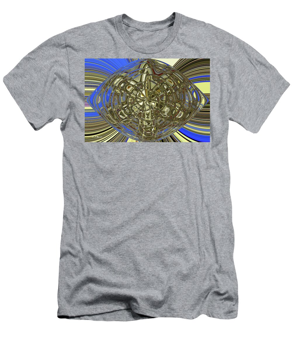 Tempe Town Lake And Bridge Abstract T-Shirt featuring the digital art Tempe Town Lake And Bridge Abstract by Tom Janca