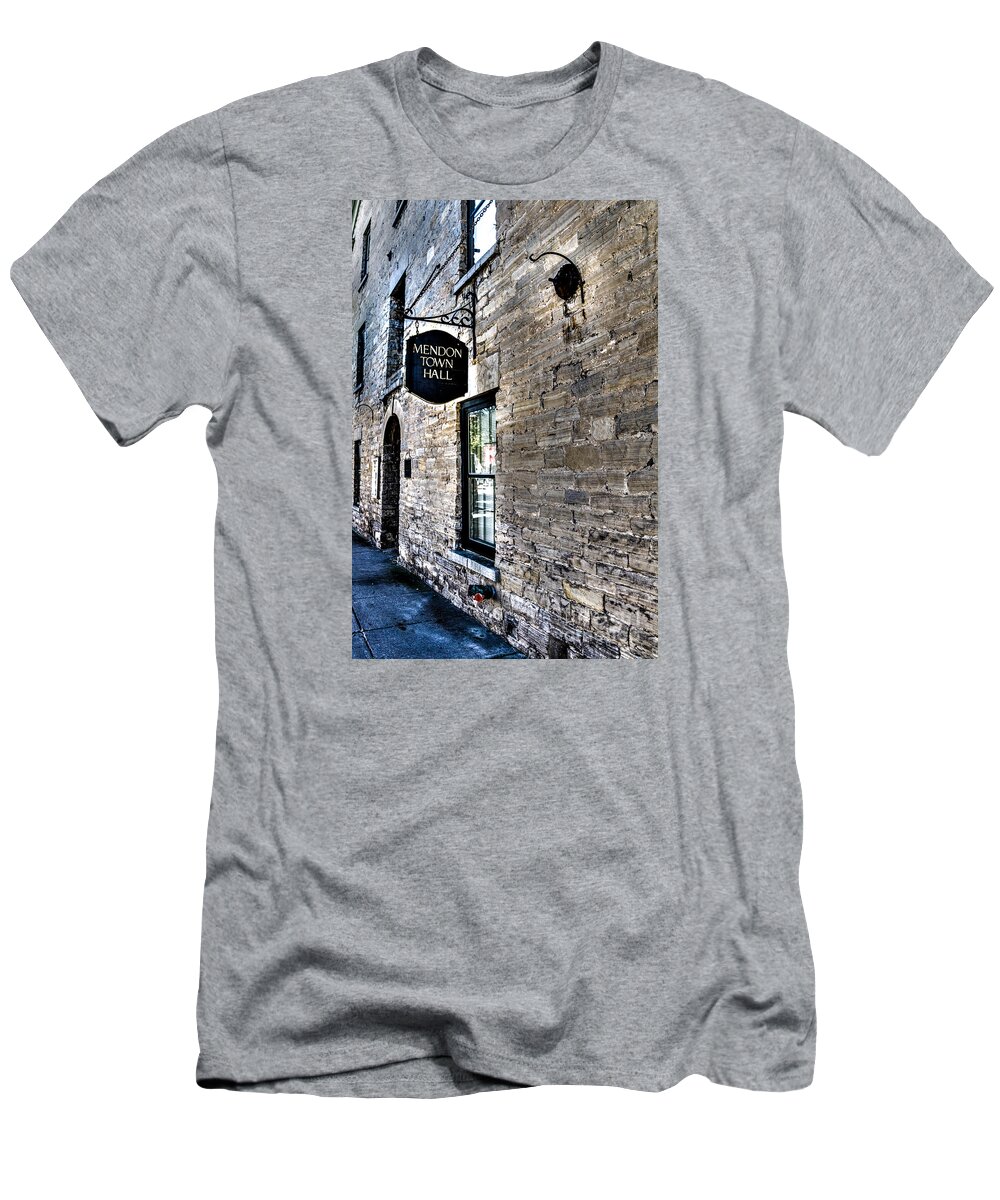 Town Hall T-Shirt featuring the photograph Mendon Town Hall by William Norton
