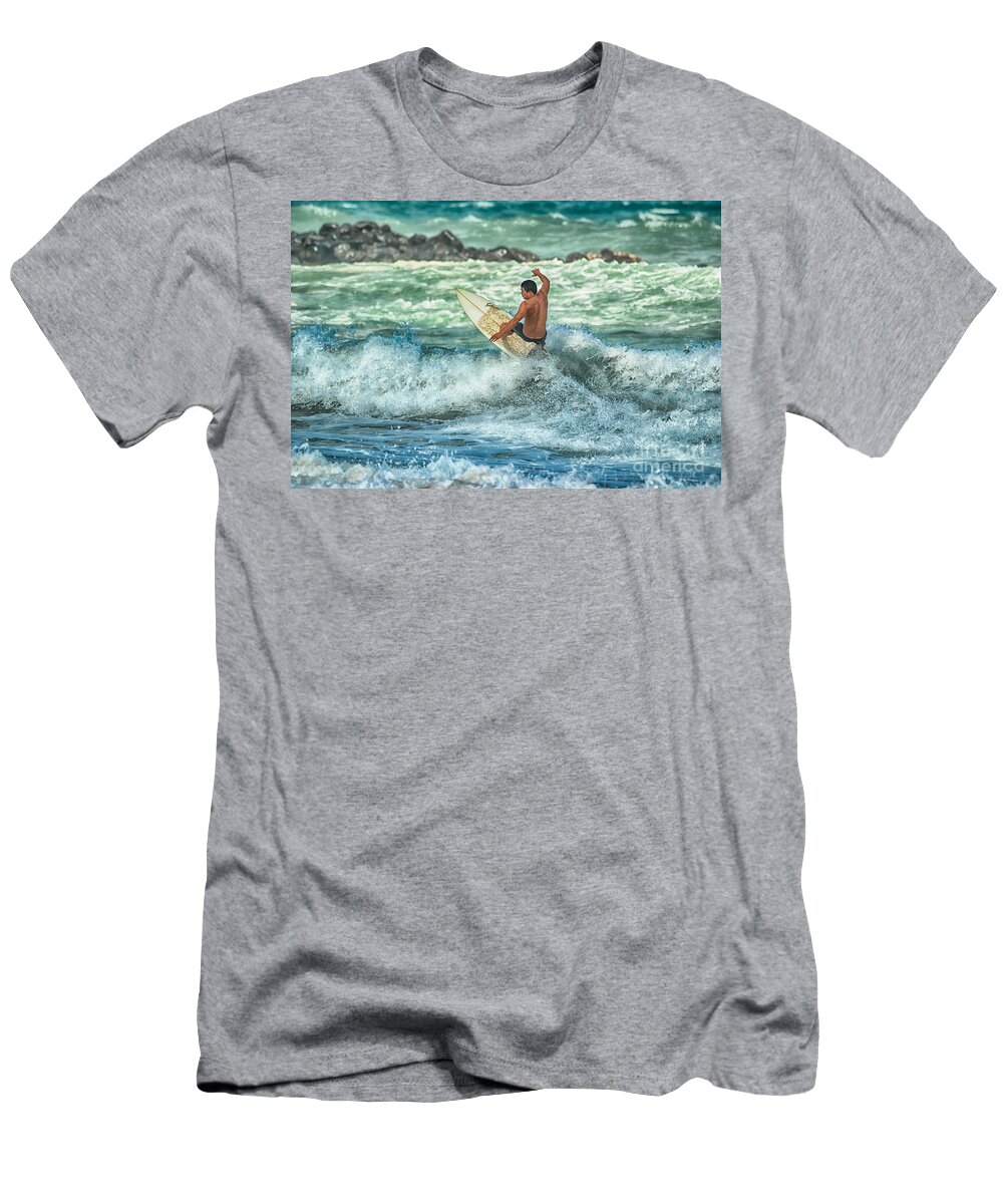 Beach T-Shirt featuring the photograph Testing Balance by Eye Olating Images