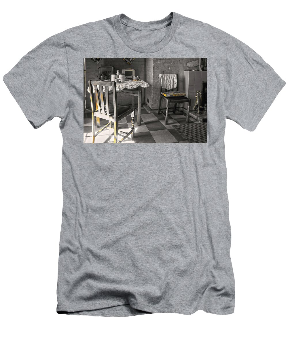 The Art Of Welfare T-Shirt featuring the photograph The Art of Welfare. Room for living. by Elena Perelman