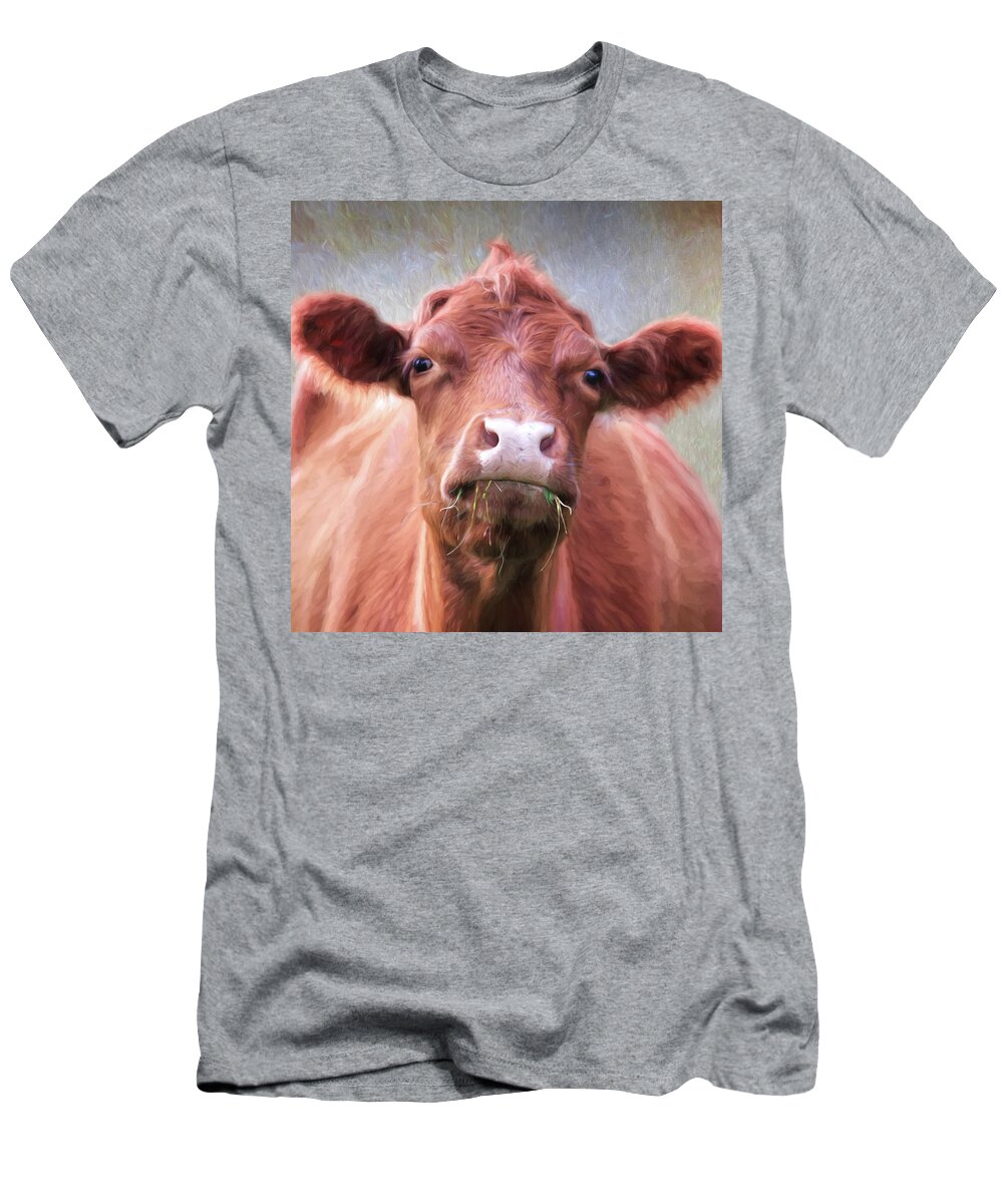 Farm T-Shirt featuring the photograph The Brown Cow by Lori Deiter