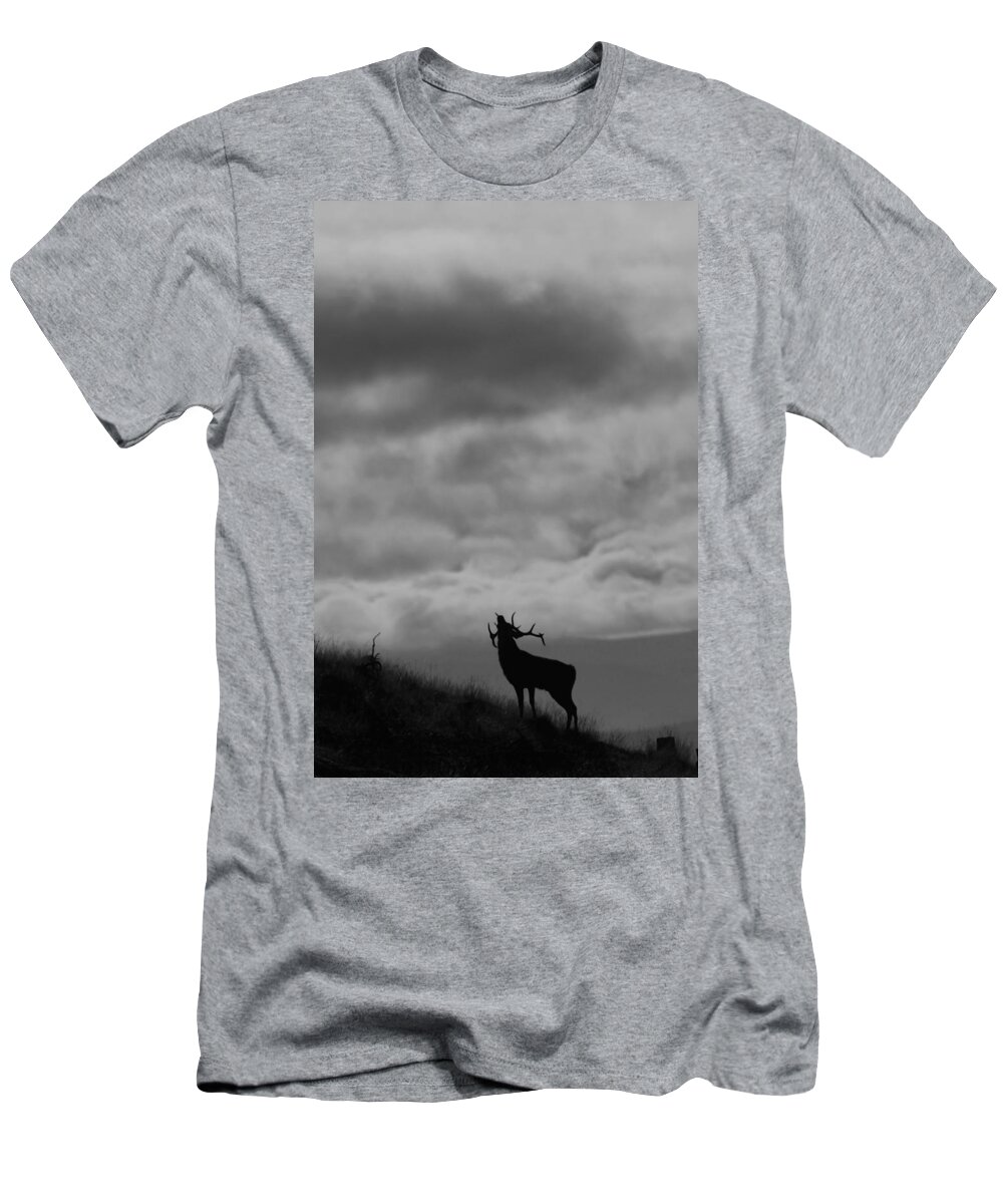 Rutting Stag T-Shirt featuring the photograph The Call of the North by Gavin MacRae