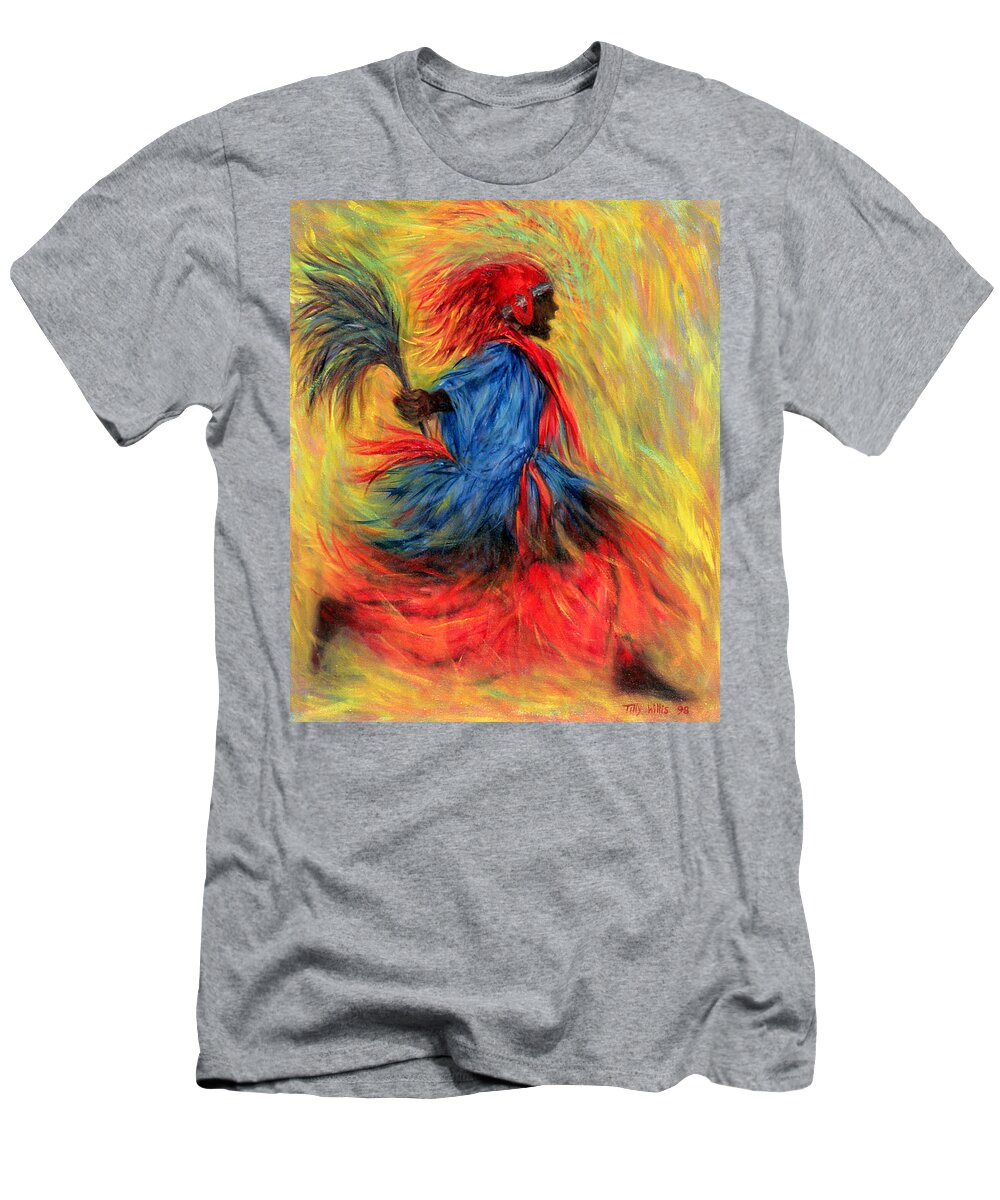 Dancer T-Shirt featuring the painting The Dancer by Tilly Willis