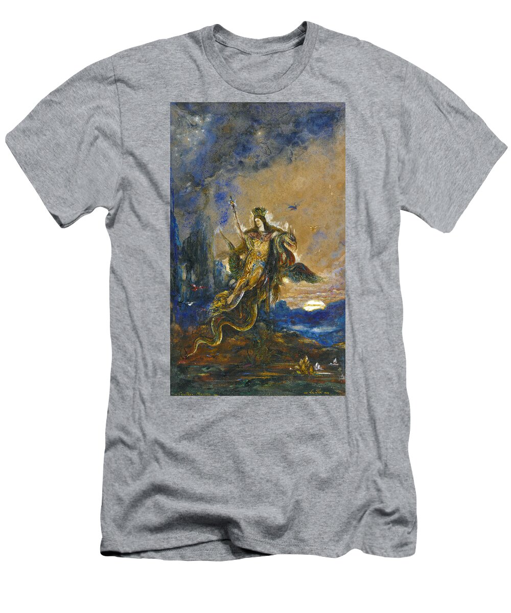 Gustave Moreau T-Shirt featuring the drawing The Fairy by Gustave Moreau
