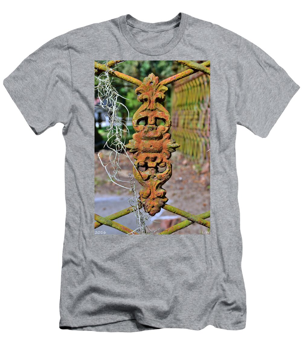 The Fence At The Chapel Of Ease St. Helena Island Beaufort Sc T-Shirt featuring the photograph The Fence At The Chapel Of Ease St. Helena Island Beaufort SC by Lisa Wooten