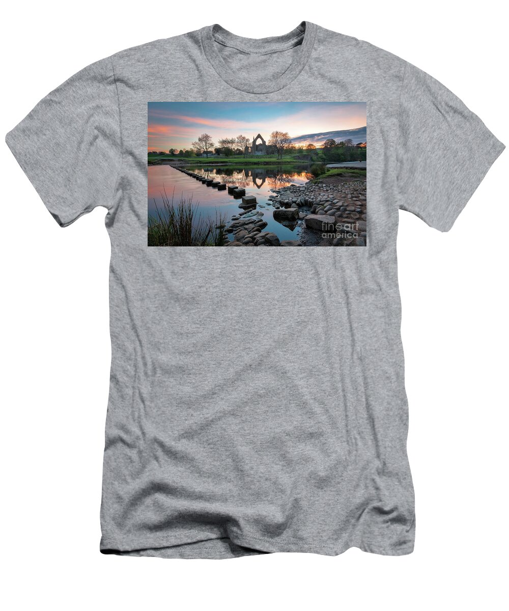 Bolton Abbey T-Shirt featuring the photograph The first sunset in May by Mariusz Talarek