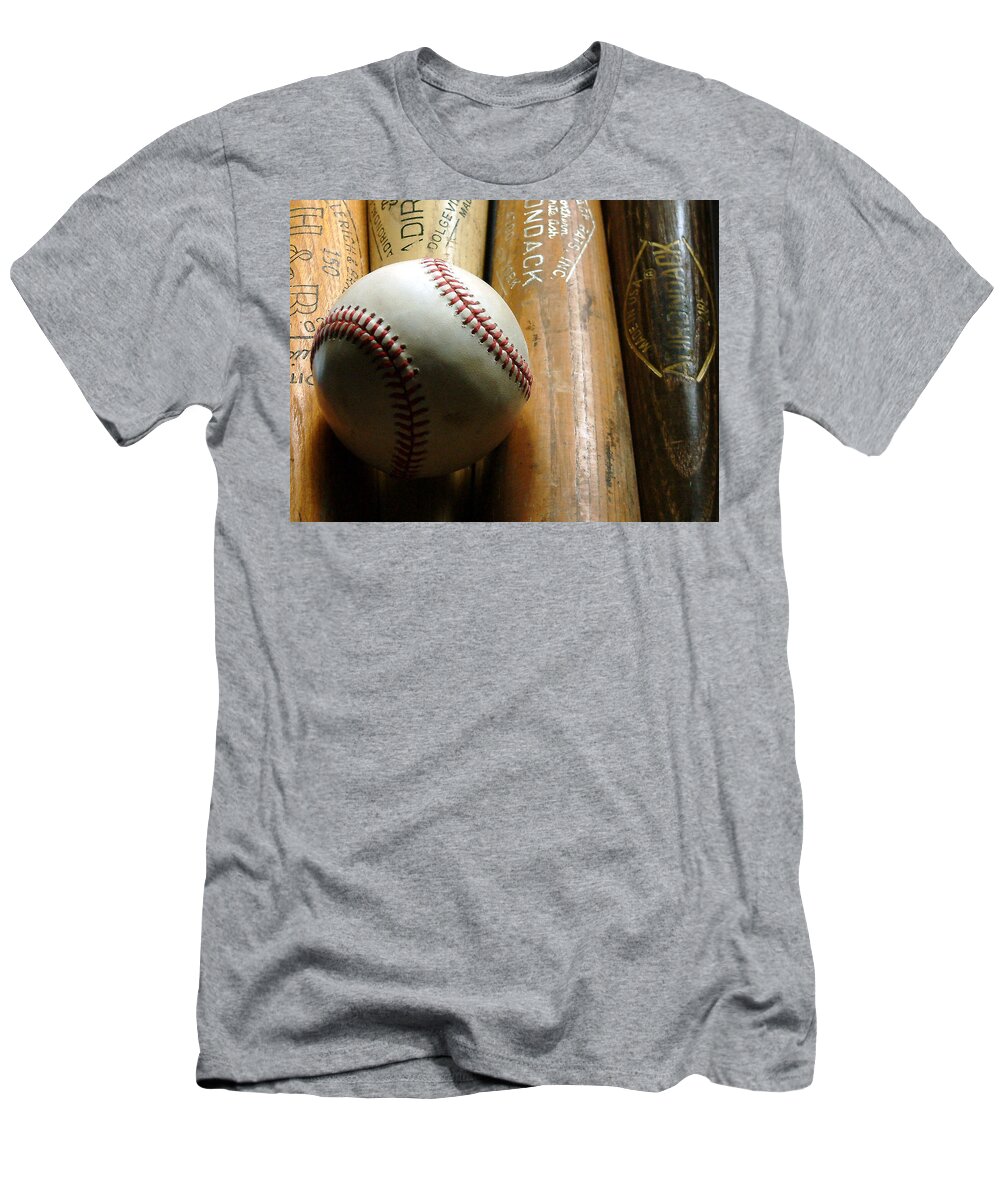 Baseball T-Shirt featuring the photograph The game by Thomas Pipia
