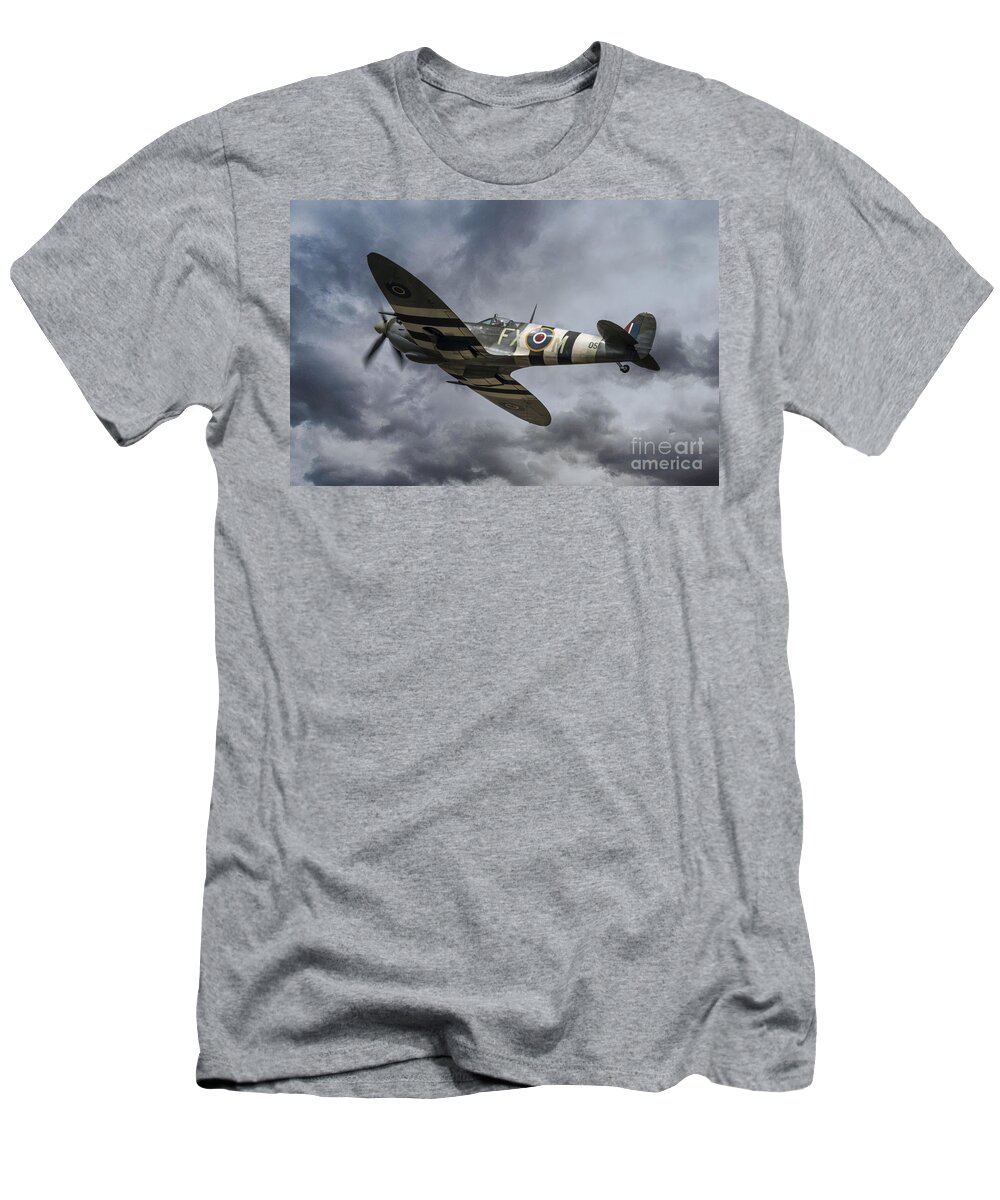 Supermarine T-Shirt featuring the digital art The Kent Spitfire by Airpower Art