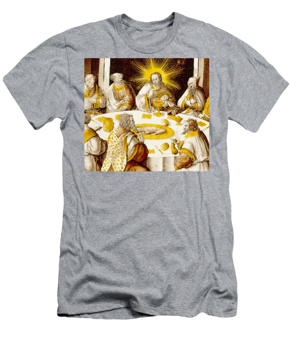The Last Supper T-Shirt featuring the painting The Last Supper by Jacob Cornelisz van Oostsanen