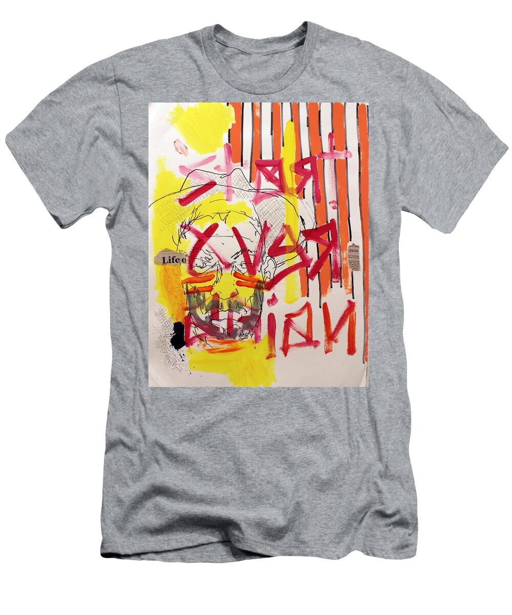Abstract T-Shirt featuring the mixed media Mark Maker by Aort Reed