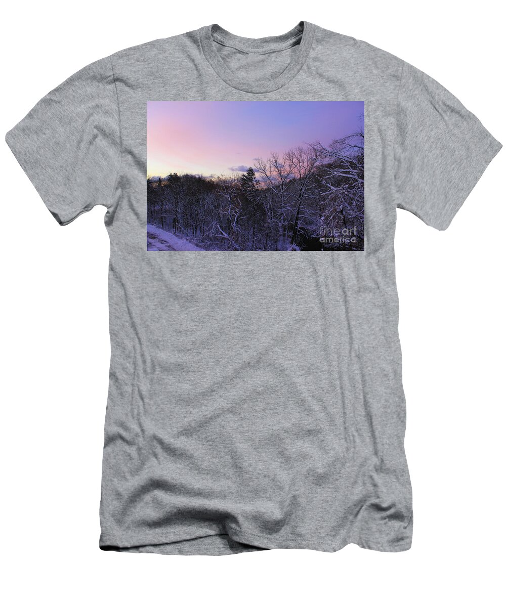 Morning Sky T-Shirt featuring the photograph The Morning Glow by Sudakshina Bhattacharya