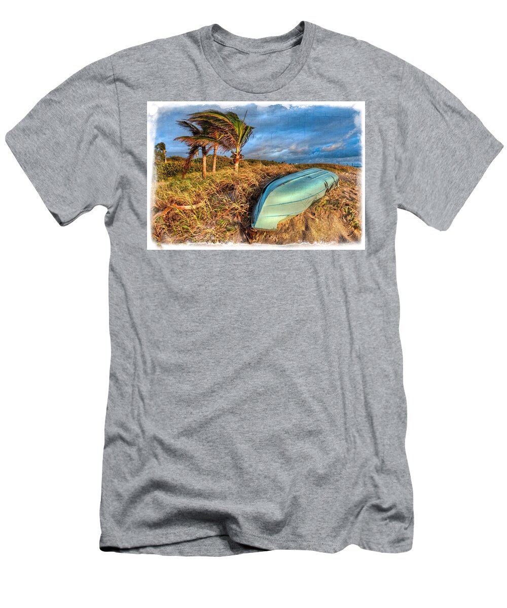 Boats T-Shirt featuring the photograph The Old Blue Boat by Debra and Dave Vanderlaan