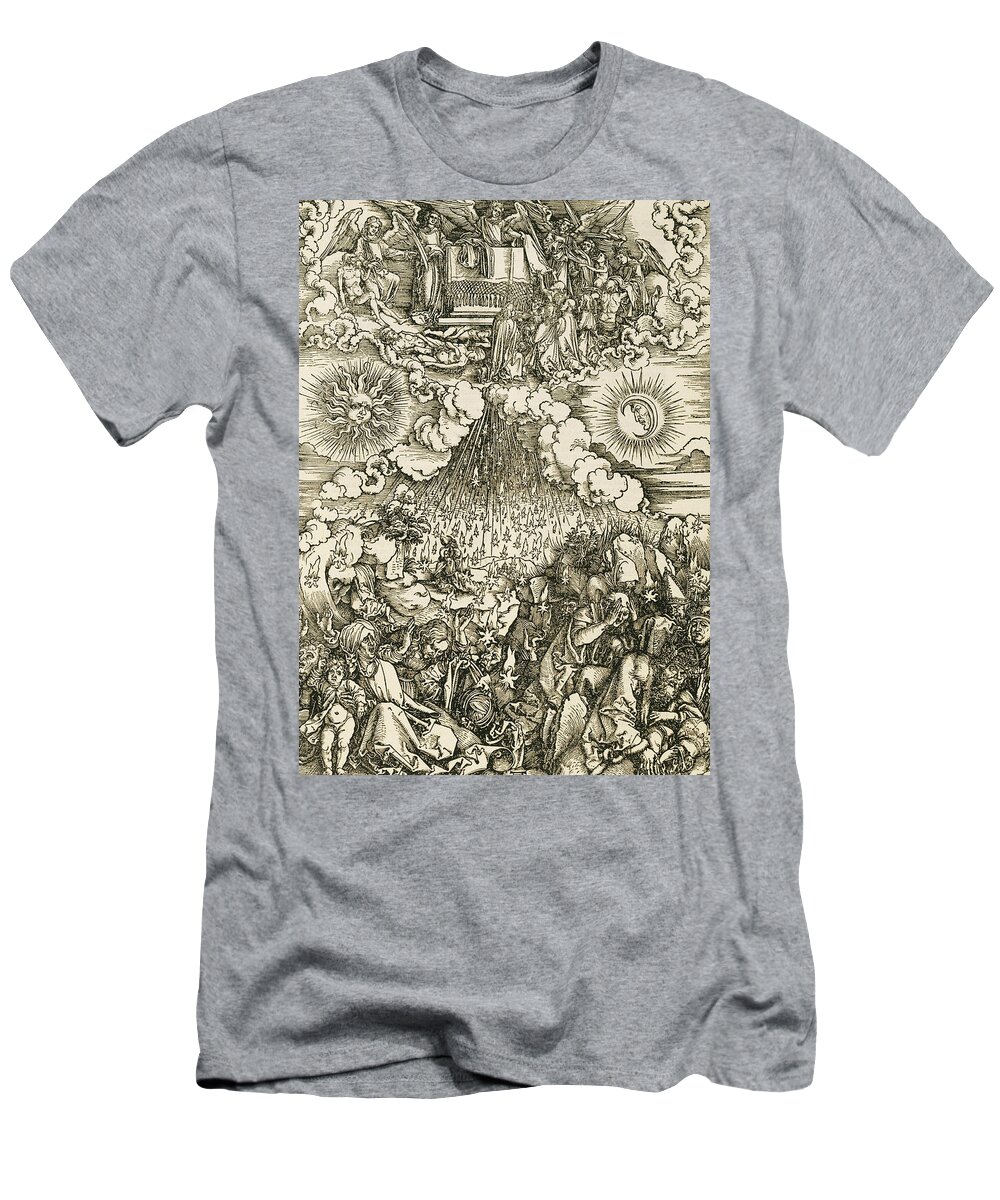 Albrecht Durer T-Shirt featuring the relief The Opening of the Sixth Seal by Albrecht Durer