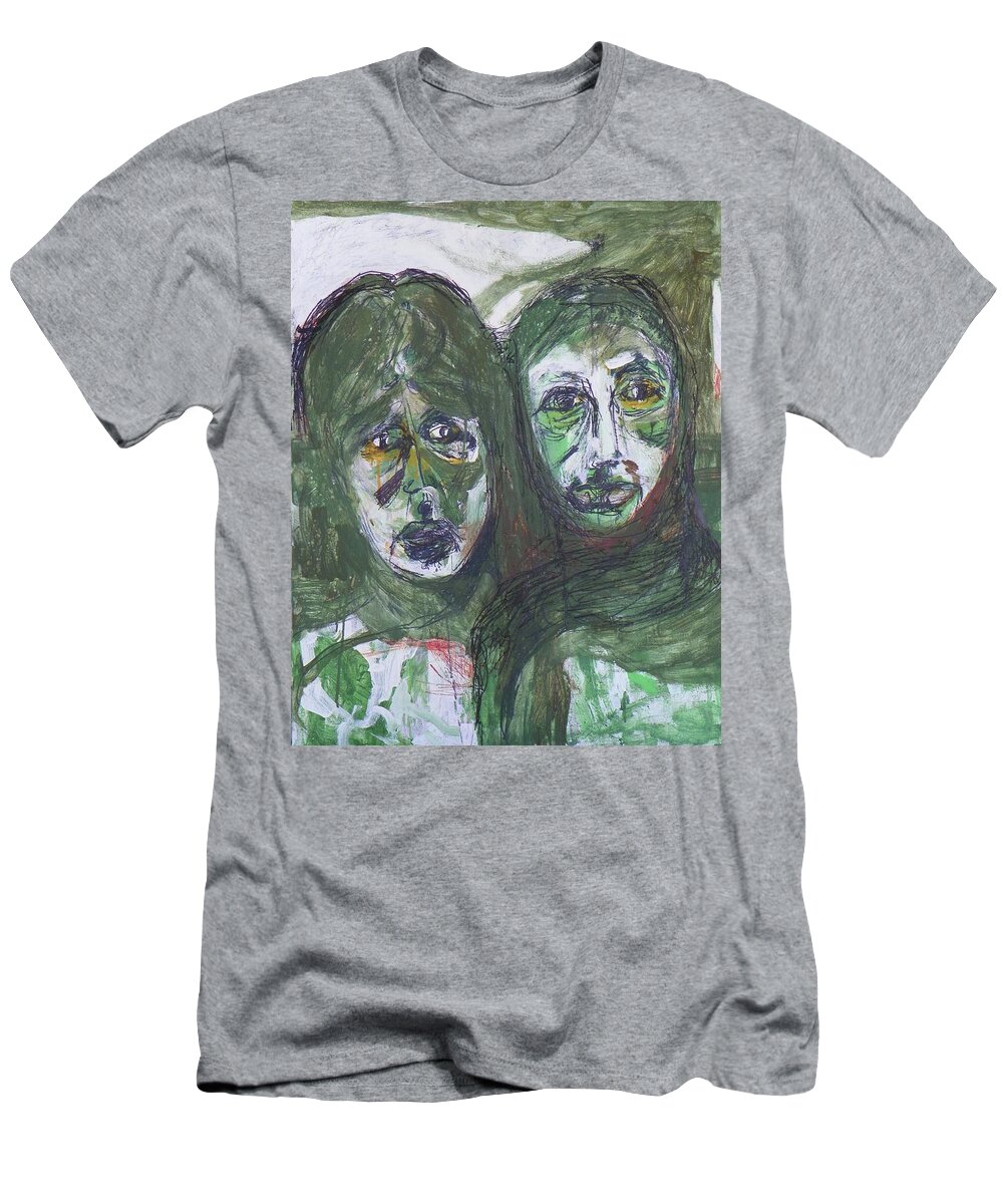Expressive T-Shirt featuring the painting The Scarf by Judith Redman