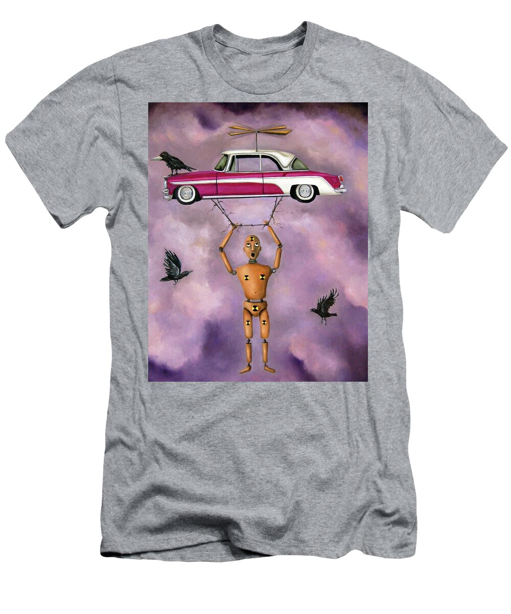 Desoto T-Shirt featuring the painting The Scream by Leah Saulnier The Painting Maniac