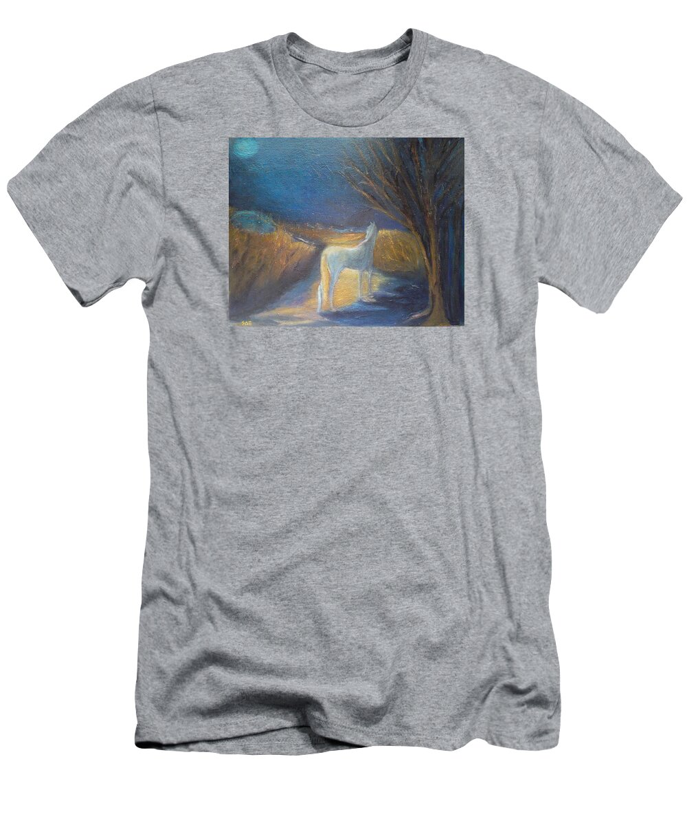 Horse T-Shirt featuring the painting The Seeker by Susan Esbensen
