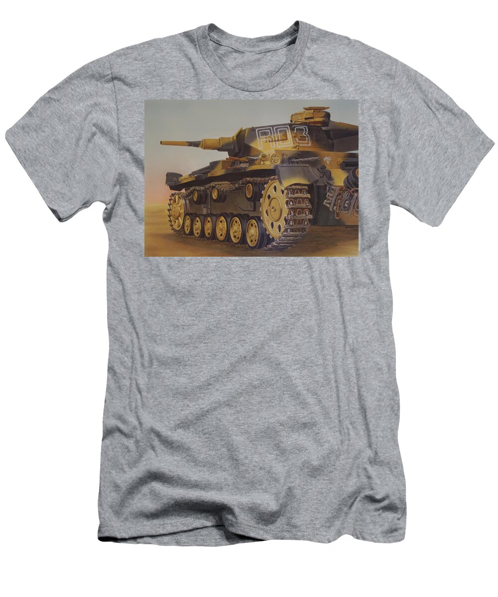 Panzer T-Shirt featuring the painting The Sentinel by Rick Bennett