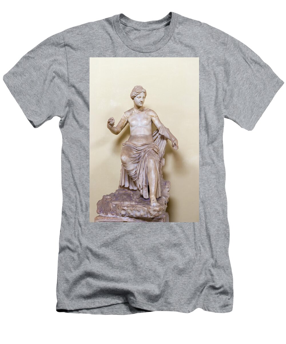 Ancient T-Shirt featuring the photograph The statue of woman in Vatican museum. by Marek Poplawski