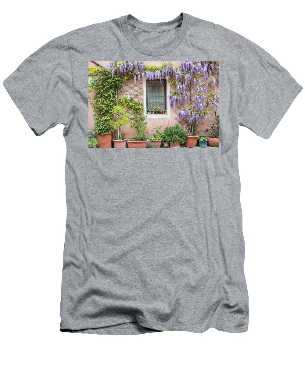 Canon T-Shirt featuring the photograph The Venice Italy Window by John McGraw